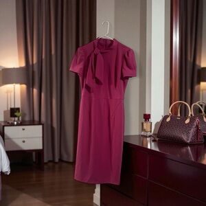 Maggy London Fuchsia Midi Dress